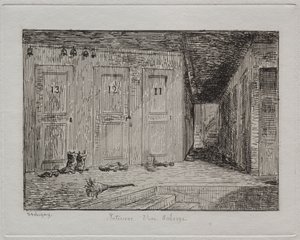 Interior of an Inn by Charles Francois Daubigny