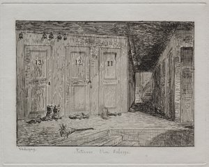 Interior of an Inn by Charles Francois Daubigny