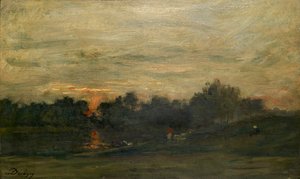 Landscape: Sunset, mid 19th century