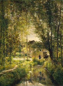 Landscape with a Sunlit Stream