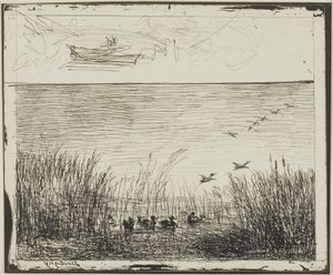 Marsh with Ducks by Charles Francois Daubigny