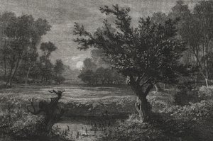 Moonrise in the Andilly Valley by Charles Francois Daubigny