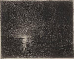 Nightpiece by Charles Francois Daubigny
