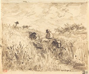 Path through a Wheat Field by Charles Francois Daubigny