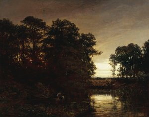 Landscape with a Pond by Charles Francois Daubigny