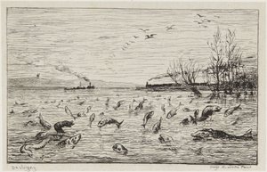 The Fish Rejoice in the Departure of the Cabin Boy by Charles Francois Daubigny