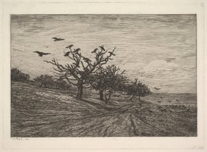 Tree Filled with Crows by Charles Francois Daubigny