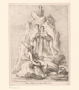 Fountain with Two Nymphs and a River God by Charles Francois Hutin