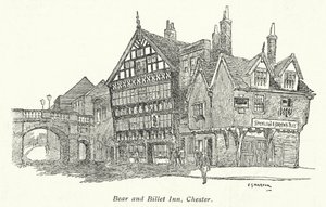 Bear and Billet Inn, Chester by Charles George Harper