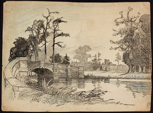 Cranford Park Bridge, Hillingdon, Greater London by Charles George Harper