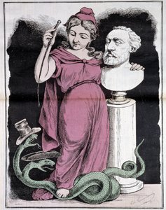 La République au Concours de la Ville de Paris: Mon Sujet de Concours - by Gilbert-Martin (Marianne et Gambetta), in “Don Quixote”, March 1878