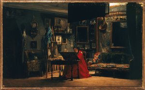 Princess Mathilde in her studio, rue de Courcelles, circa 1860 by Charles Giraud