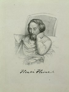 Portrait of the poet Heinrich Heine 1797-1856, 1851