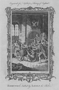 Edmund I Stabbed by Leolf the Robber