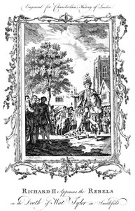 King Richard II appeases the rebels on the death of Wat Tyler, Smithfield by Charles Grignion