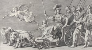 Mars on a Chariot Drawn by Three Lions