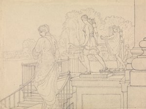 Porch with Statuary, Easton Neston, Northants by Charles Hamilton Smith