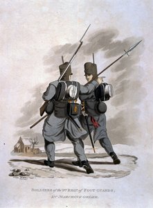 Soldiers of the 1st Regiment of Foot Guards in Marching Order, from 