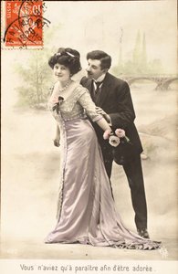 Old postcard, Love, Seduction, You only had to appear in order to be loved