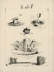 Page from Proverbs with Pictures by Charles H Bennett by Charles Henry (after) Bennett