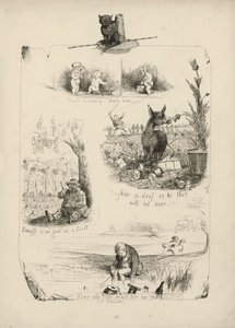 Page from Proverbs with Pictures by Charles H Bennett by Charles Henry (after) Bennett