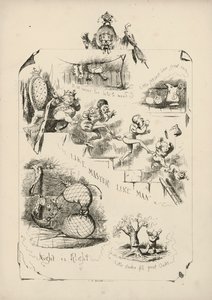 Page from Proverbs with Pictures by Charles H Bennett by Charles Henry (after) Bennett
