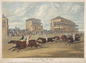 Doncaster Great St Leger, 1839. The Dead Heat Between Charles XII and Euclid by Charles Hunt