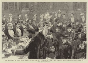 The Banquet of the Benevolent Society of St Patrick at the First Avenue Hotel, introducing some of the Prizewinners by Charles J. Staniland