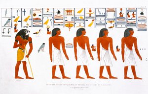 Murals from the Tombs of the Kings at Thebes, discovered by G Belzoni