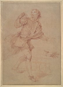 Study of a Young Man, study for the tapestry, Sancho by Charles Joseph Natoire