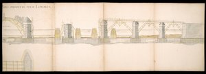Designs of the Projected Bridge on the River Thames in London by Charles Labelye