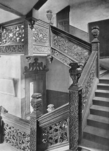 A Staircase of Elaborate Strapwork by Charles Latham