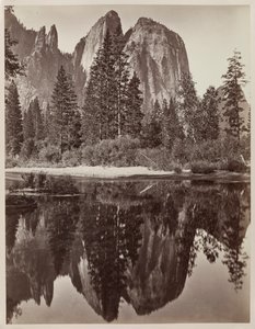 Cathedral Rocks and Reflections, Yosemite by Charles Leander Weed