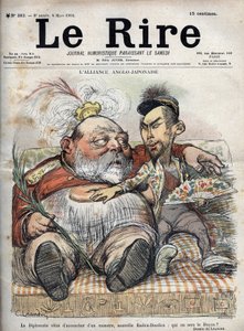 Anglo-Japanese Alliance (1902) Diplomacy has just given birth to a monster, new Radica-Doodica: who will be the Dean? - King Edward VII - Caricature 1902 by Charles Leandre for The Laughter