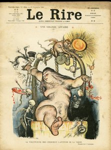 Illustration of Charles Leandre for the Cover of Le Rire