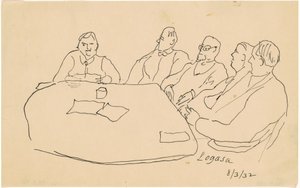 Men at a Table by Charles Logasa
