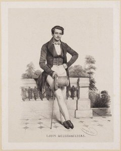 Portrait of the Composer Louis Messemaeckers by Charles Louis Baugniet