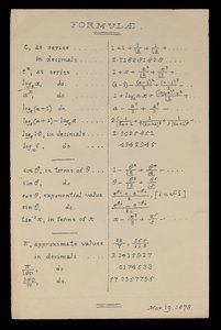 Formulae, Oxford by Charles Lutwidge Dodgson