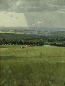An Autumn Landscape with Resting Cattle