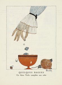 Advertisement for "Tecla", from Gazette de Bon Ton, pub. 1920 by Charles Martin