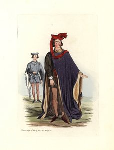 Typical male costume during the time of King Henry IV and Henry V