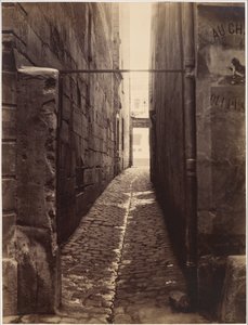 Rue du Chat-qui-Pêche (from the Rue de la Huchette) by Charles Marville