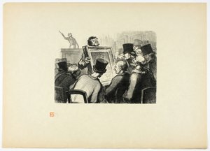 The Art Lovers at the Bouillon Hotel, from Unique Edition of Thirty-Six Woodcuts