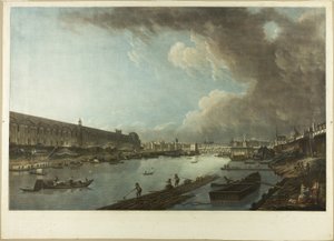 View of the Tuileries, the Louvre and the Pont Neuf