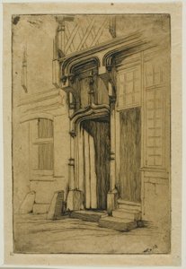 Doorway of an Ancient Convent, in the rue Mirabeau, Bourges by Charles Meryon
