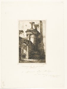 Entrance to the French Capuchin Monastery in Athens by Charles Meryon