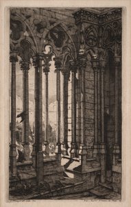 Etchings of Paris: The Gallery of Notre Dame by Charles Meryon