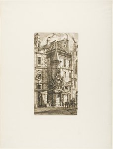 House with a Turret, Rue de la Tixeranderie by Charles Meryon