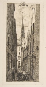 The Street of the Singers (Rue des Chantres, Paris) by Charles Meryon
