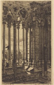 The Gallery of Notre Dame, Paris by Charles Meryon